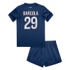 Virallinen Fanipaita + Shortsit Paris Saint-Germain Bradley Barcola 29 Kotipelipaita 2024-25 - Lasten